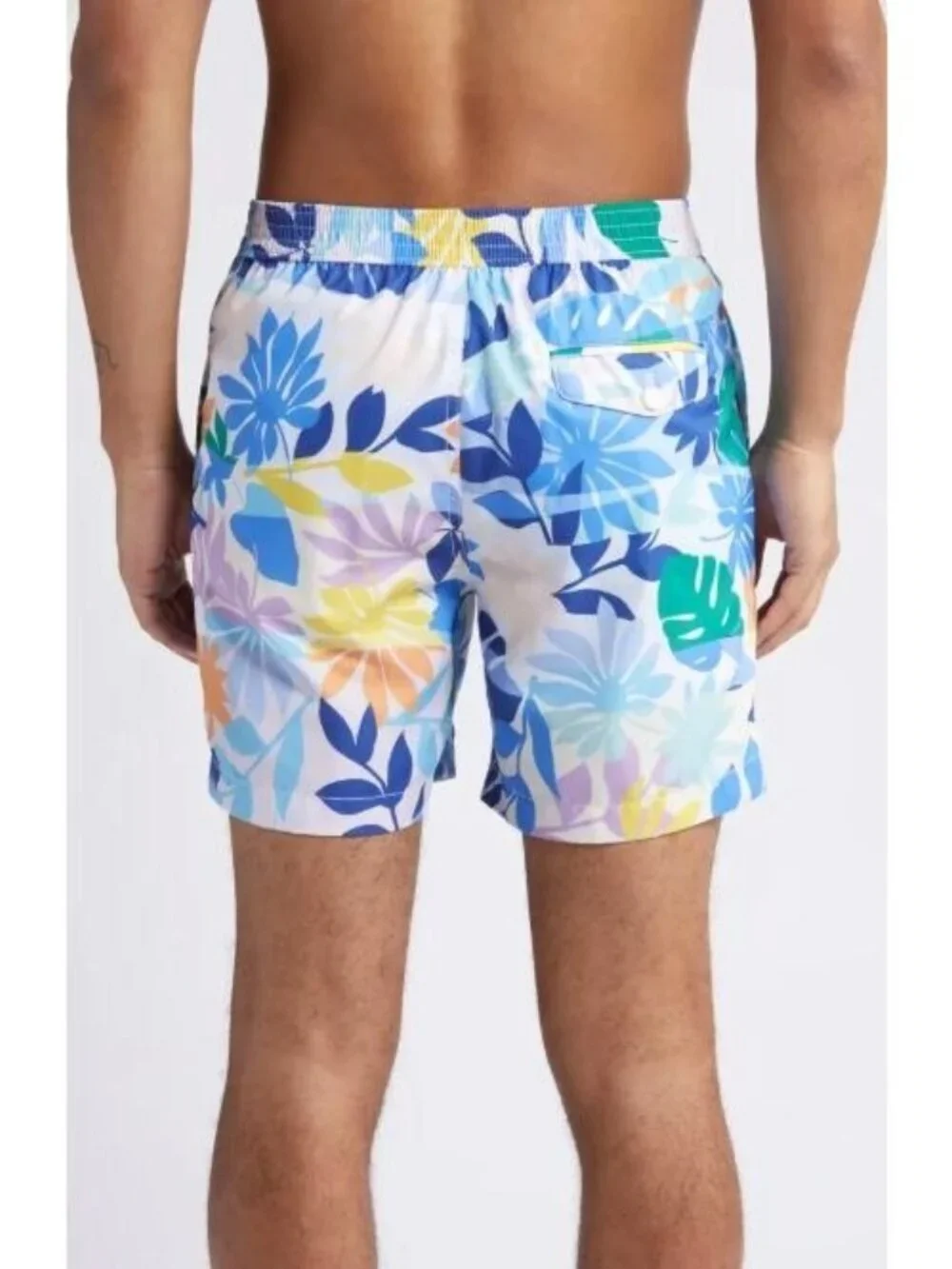 Tommy Bahama Mens Blue Tropical UPF Pockets Board Shorts Swim Sz 3XLB Big New